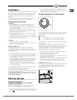 Preview for 15 page of Indesit TAAN 6 FNFxx Operating Instructions Manual