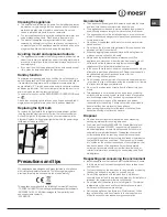 Preview for 17 page of Indesit TAAN 6 FNFxx Operating Instructions Manual