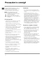 Preview for 6 page of Indesit TFA 1 Operating Instructions Manual