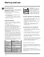 Preview for 12 page of Indesit TFA 1 Operating Instructions Manual