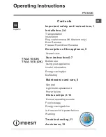 Preview for 2 page of Indesit TFAA 10 Operating Instructions Manual