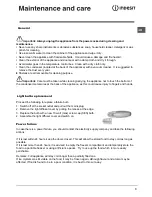 Preview for 10 page of Indesit TFAA 10 Operating Instructions Manual