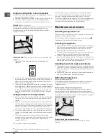 Preview for 20 page of Indesit TIAA 10 Series Operating Instructions Manual