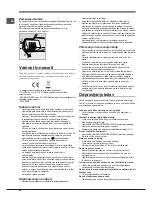 Preview for 48 page of Indesit TIAA 10 Series Operating Instructions Manual