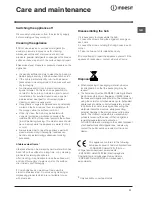 Preview for 11 page of Indesit VRH 60 X Operating Instructions Manual