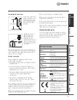 Preview for 3 page of Indesit WIDL 146 - ANNEXE 943 Instructions For Use Manual