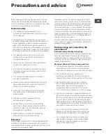 Preview for 9 page of Indesit WITP 1021 Instructions For Use Manual