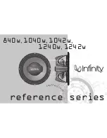 Infinity Reference 1042w Instructions preview