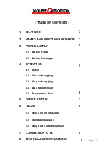 Preview for 2 page of INFRA-E-MOTION MOUSE-E-MOTION Operating Instructions Manual