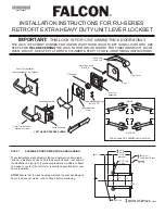 Ingersoll-Rand Falcon RU Series Installation Instructions Manual preview