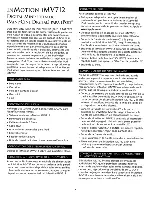 Preview for 8 page of InMotion IM712 User Manual