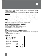 Preview for 6 page of Innofit FIT-805 User Manual