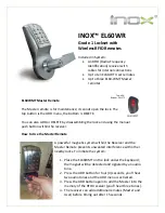 Preview for 1 page of INOX EL60WR Quick Start Manual