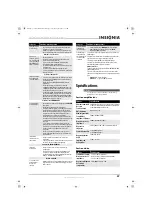 Preview for 41 page of Insignia NS-HT511 (French) Manual De L'Utilisateur