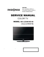 Insignia NS-LCD40HD-09 Service Manual preview