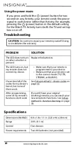 Preview for 20 page of Insignia NS-RMT5D21 User Manual