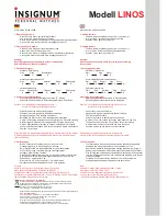 Preview for 2 page of Insignum Linos Manual