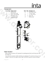 Preview for 3 page of Inta i-sport SP9206CP Installation And Maintenance Instructions Manual