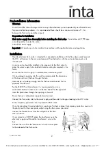 Preview for 3 page of Inta IR230CP Installation And Maintenance Instructions Manual