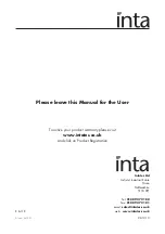 Preview for 8 page of Inta IR500CP Installation And Maintenance Instructions Manual