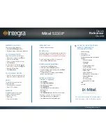 Preview for 2 page of Integra Mitel 5330 IP Quick Reference Manual