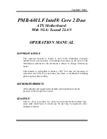 Preview for 2 page of Intel PMB-601LF User Manual