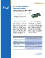 Intel PRO/1000 PF Product Brief preview