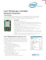 Intel PROWIRELESS 3945ABG NETWORK CONNECTION Datasheet preview