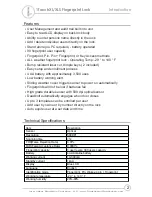 Preview for 3 page of Intelligent Biometric Controls 1TouchXL Operator'S Manual