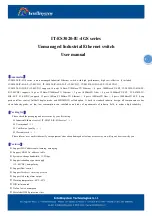 Preview for 1 page of Intellisystem IT-ES3020-IU-4GS Series User Manual