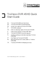 Preview for 1 page of Interlogix TruVision DVR 45HD Quick Start Manual