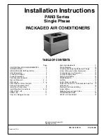 International comfort products PAN324 Installation Instructions Manual preview