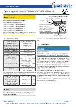 Preview for 4 page of Intertec Data Systems CP BLOCKTHERM D.A HI Operating Instructions Manual