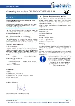 Preview for 7 page of Intertec Data Systems CP BLOCKTHERM D.A HI Operating Instructions Manual