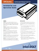 intervolt SVC Series Installation And Operation Manual preview