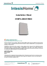 IntesisHome IHWFILGE001R000 Installation Sheet preview