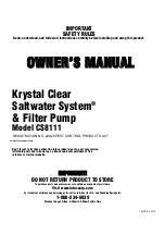 Preview for 6 page of Intex Krystal Clear Saltwater System Owner'S Manual