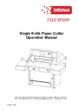 Preview for 1 page of Intimus INT-GU-07310EPSHP Operation Manual