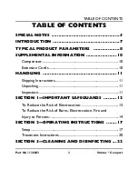 Preview for 3 page of Invacare Stratos Aerosol IRC1710 Operator'S Manual