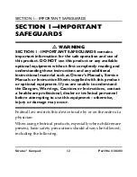 Preview for 12 page of Invacare Stratos Aerosol IRC1710 Operator'S Manual