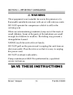 Preview for 16 page of Invacare Stratos Aerosol IRC1710 Operator'S Manual