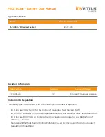 Preview for 2 page of Inventus Power PROTRXion M-24V60-TRX User Manual