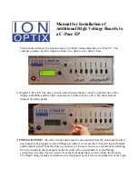 ION Optix C-Pace EP Manual For Installation preview