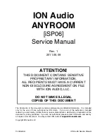 ION ANYROOM Service Manual preview