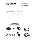 ION USB Turntable Quick Start Owner'S Manual preview