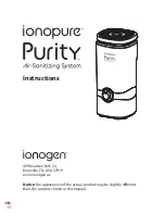 Preview for 1 page of ionogen ionopure Purity Instructions Manual