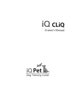 iQ Pet iQ Cliq Owner'S Manual preview