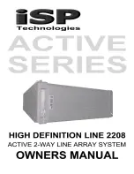 Preview for 1 page of iSP Technologies HIGH DEFINITION LINE 2208Active Series Owner'S Manual