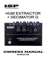 Preview for 1 page of iSP Technologies HUM EXTRACTOR +DECIMATOR G Owner'S Manual