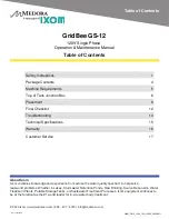 Preview for 2 page of IXOM MEDORA GridBee GS-12 Operation & Maintenance Manual